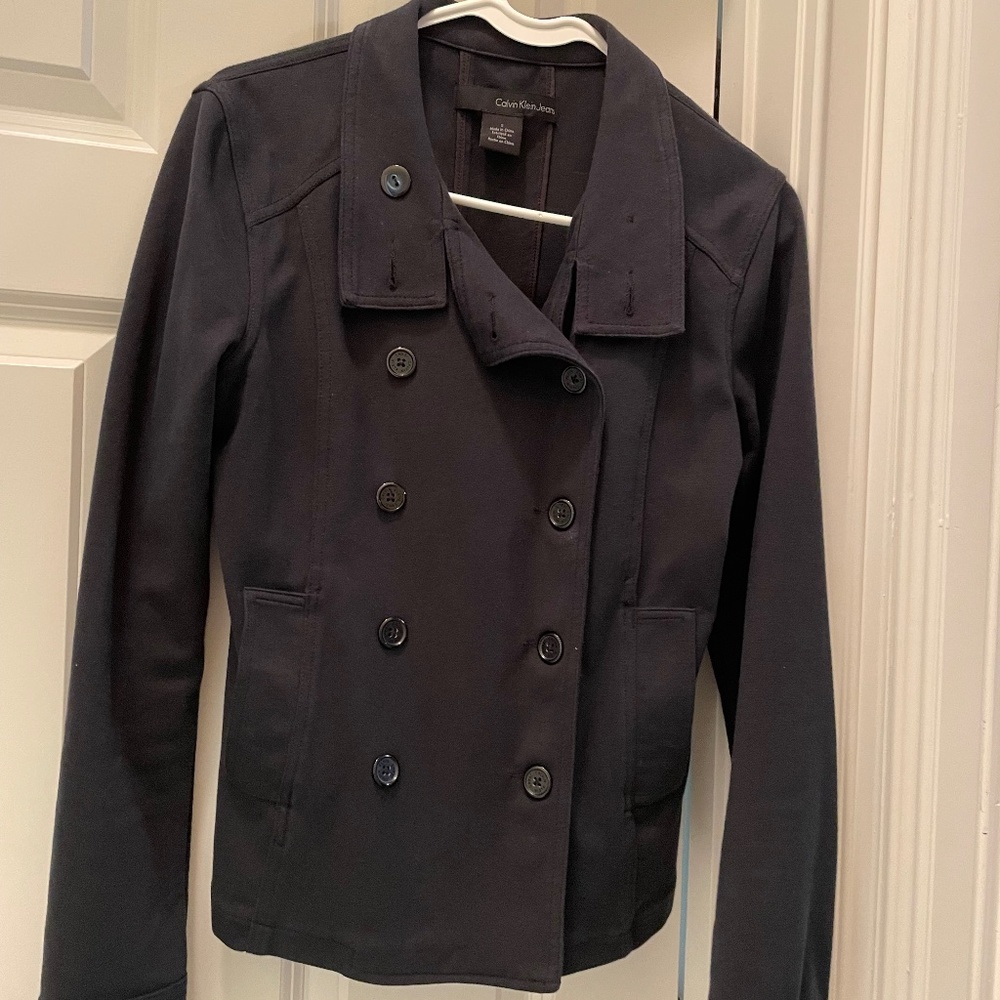 Calvin Klein double breasted jacket, S, Black